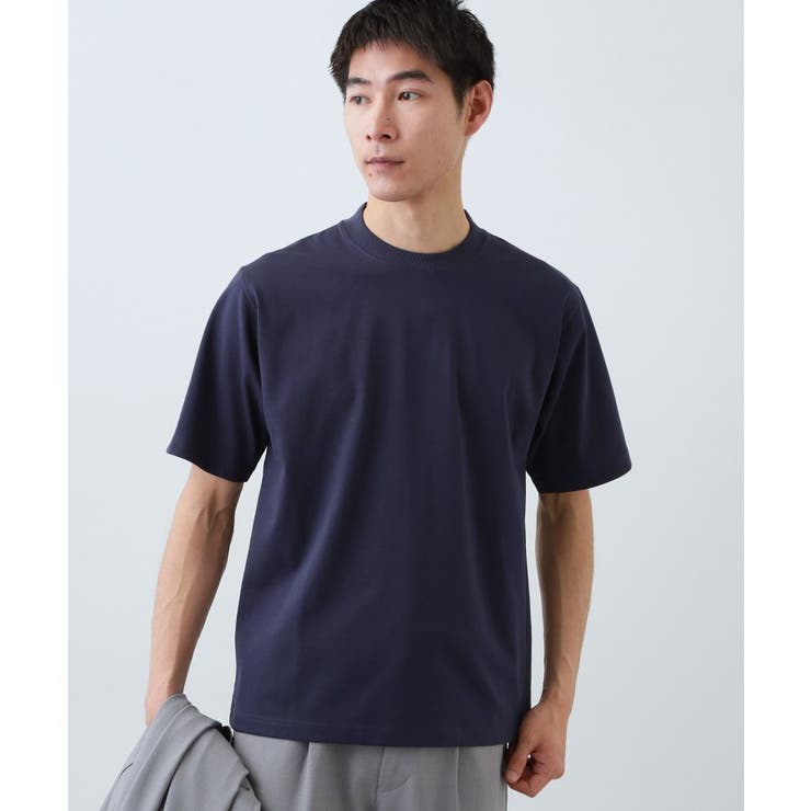 ネイビー(094) | 【ジャケットインにもおすすめ】きれいめ半袖Tシャツ 洗濯機OK | THE SHOP TK
