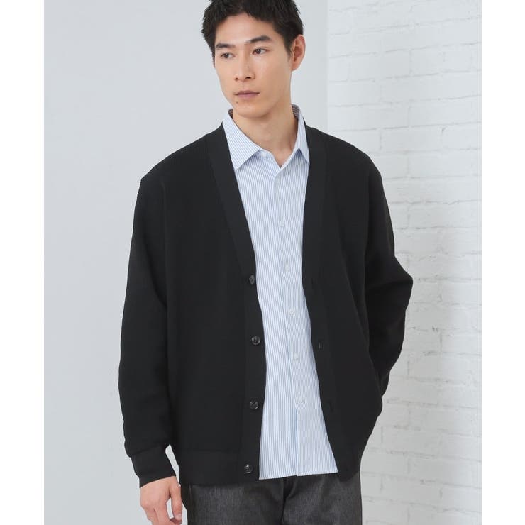 ブラック(019) | 【季節の変わり目に最適】ニットカーディガン ドライタッチ／軽量 | THE SHOP TK