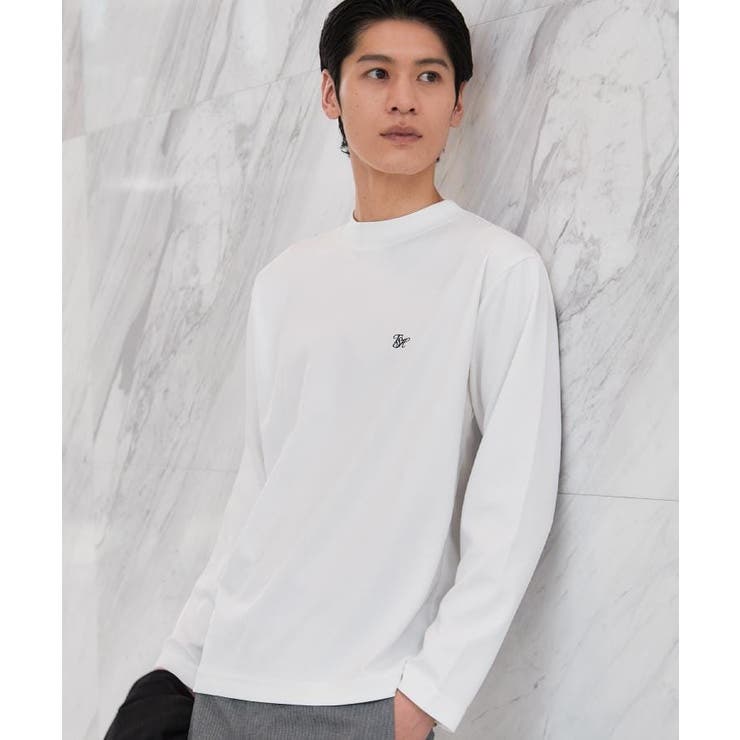 ビジネス兼用 カルゼモックネック長袖Tシャツ 洗濯機OK/毛玉になりにくい | THE SHOP TK | 詳細画像2 