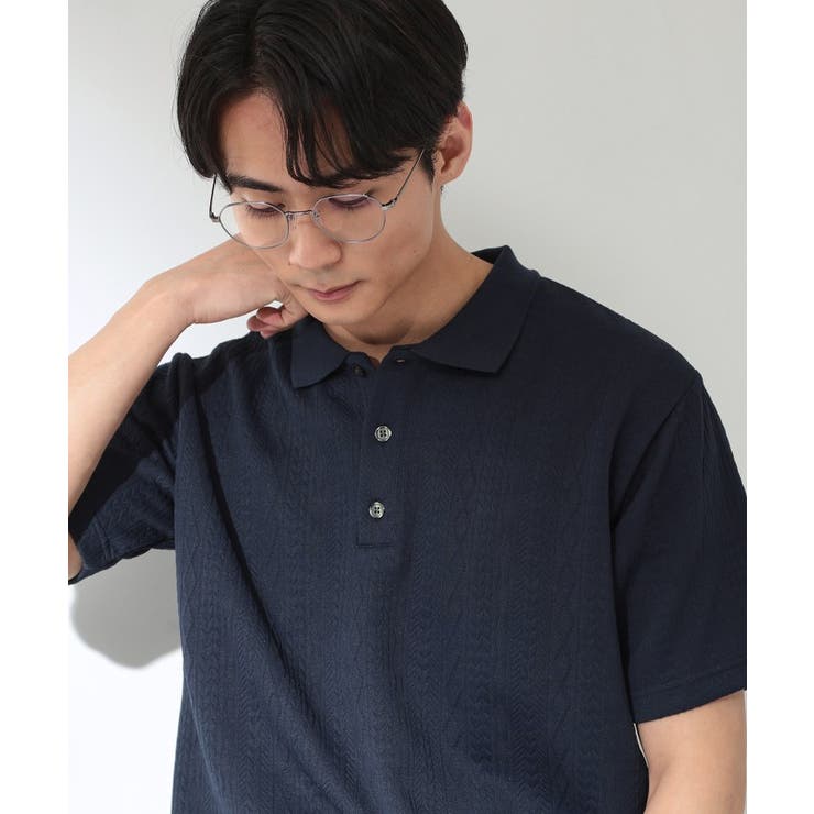 【シンプルすぎない大人の表情】ケーブルフクレポロシャツ 吸水速乾 UVケア | THE SHOP TK | 詳細画像12 