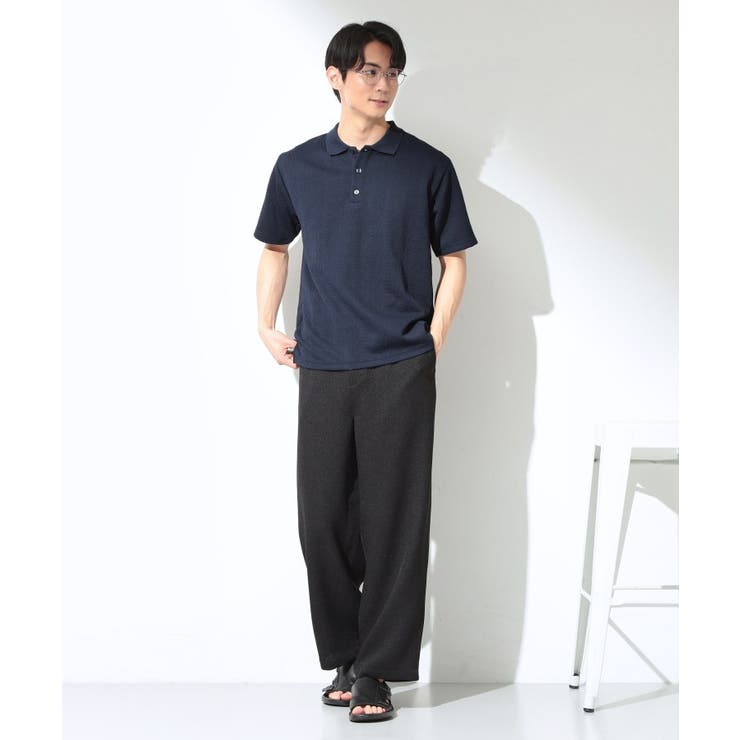 【シンプルすぎない大人の表情】ケーブルフクレポロシャツ 吸水速乾 UVケア | THE SHOP TK | 詳細画像14 