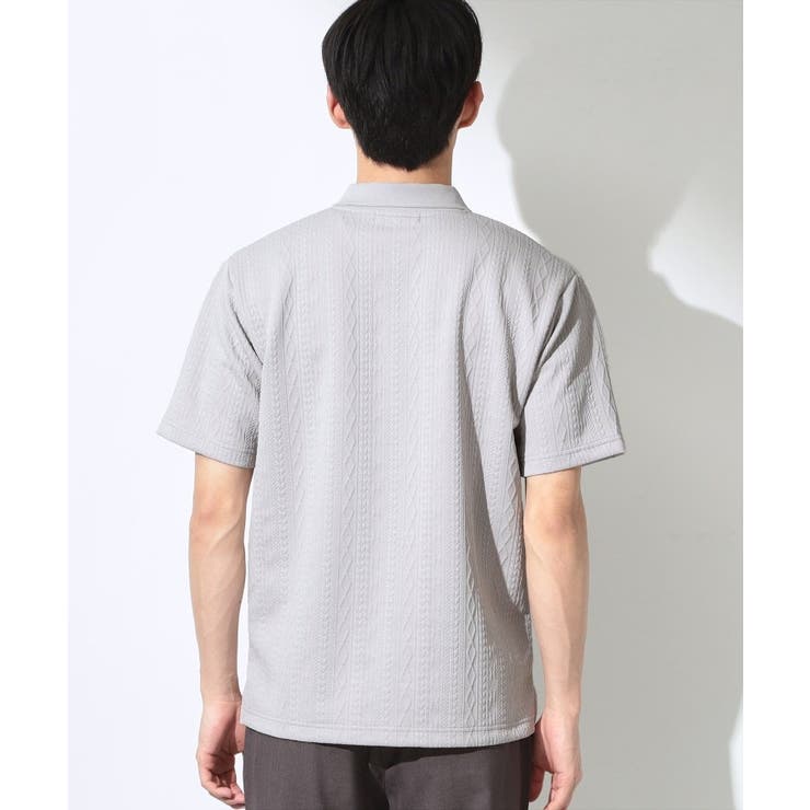 【シンプルすぎない大人の表情】ケーブルフクレポロシャツ 吸水速乾 UVケア | THE SHOP TK | 詳細画像18 