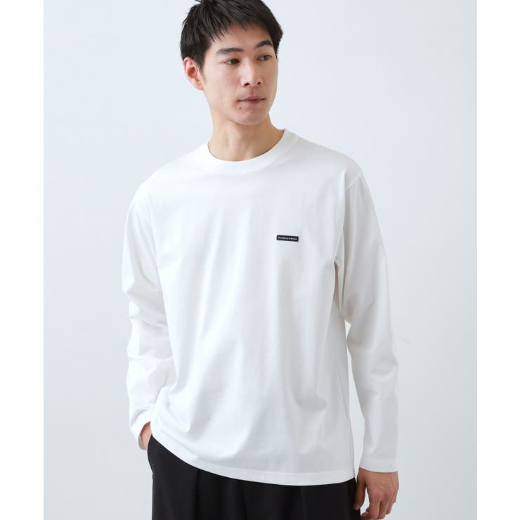 オフホワイト(003) | 【スタイルを選ばず着られる】ワンポイント 長袖Tシャツ 洗濯機OK | THE SHOP TK