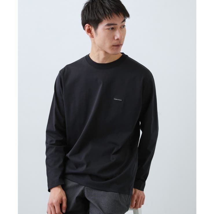 ブラック(019) | 【スタイルを選ばず着られる】ワンポイント 長袖Tシャツ 洗濯機OK | THE SHOP TK