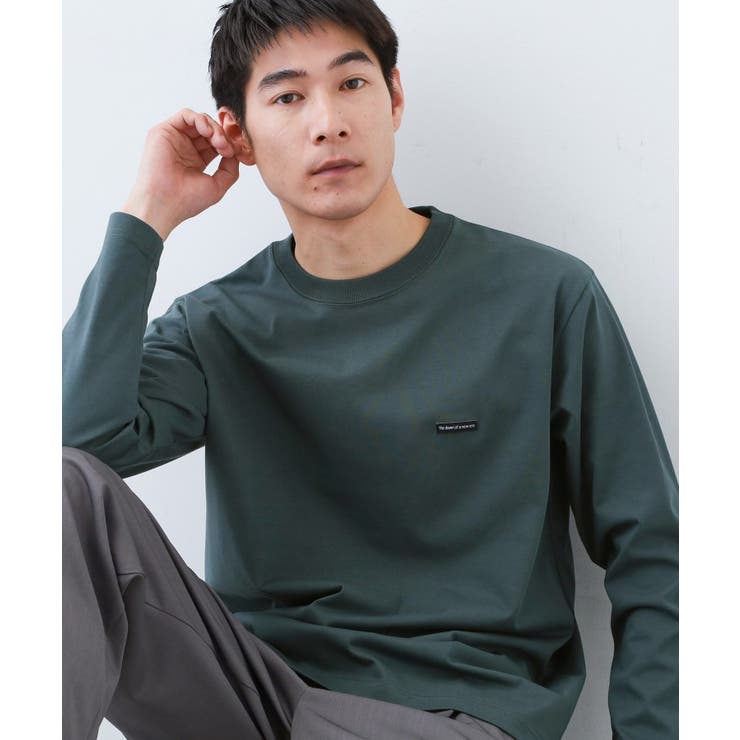 ブルーグリーン(097) | 【スタイルを選ばず着られる】ワンポイント 長袖Tシャツ 洗濯機OK | THE SHOP TK