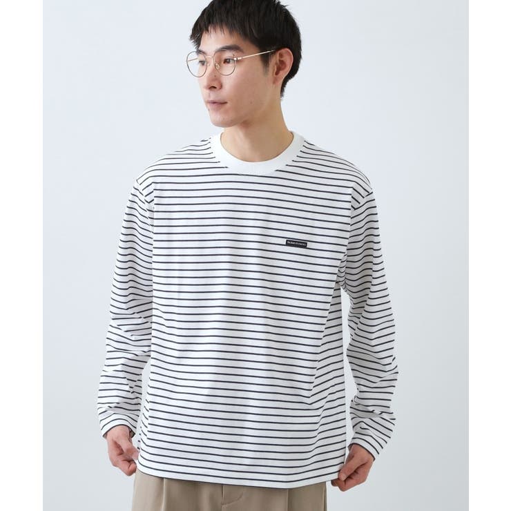 オフホワイト(303) | 【スタイルを選ばず着られる】ワンポイント 長袖Tシャツ 洗濯機OK | THE SHOP TK