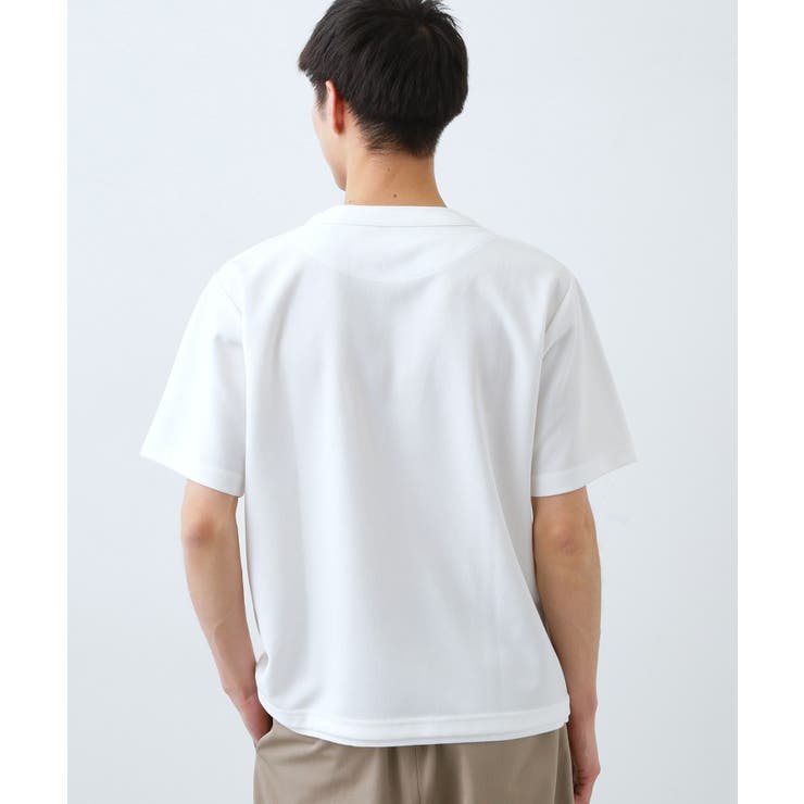 【1枚でちゃんとして見える】ヘンリーネック レイヤード風 半袖Tシャツ | THE SHOP TK | 詳細画像4 