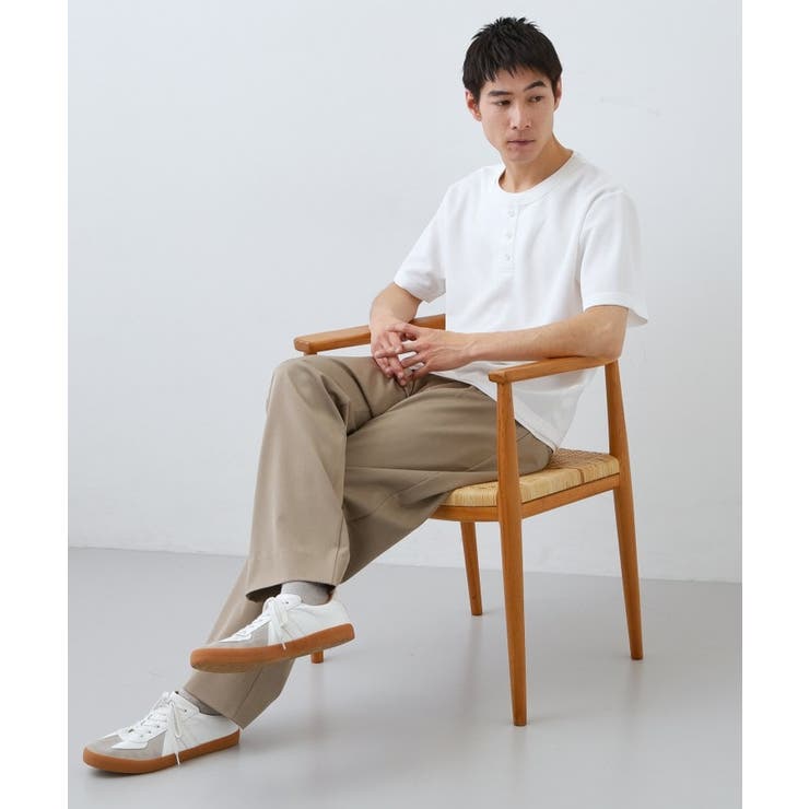 【1枚でちゃんとして見える】ヘンリーネック レイヤード風 半袖Tシャツ | THE SHOP TK | 詳細画像5 