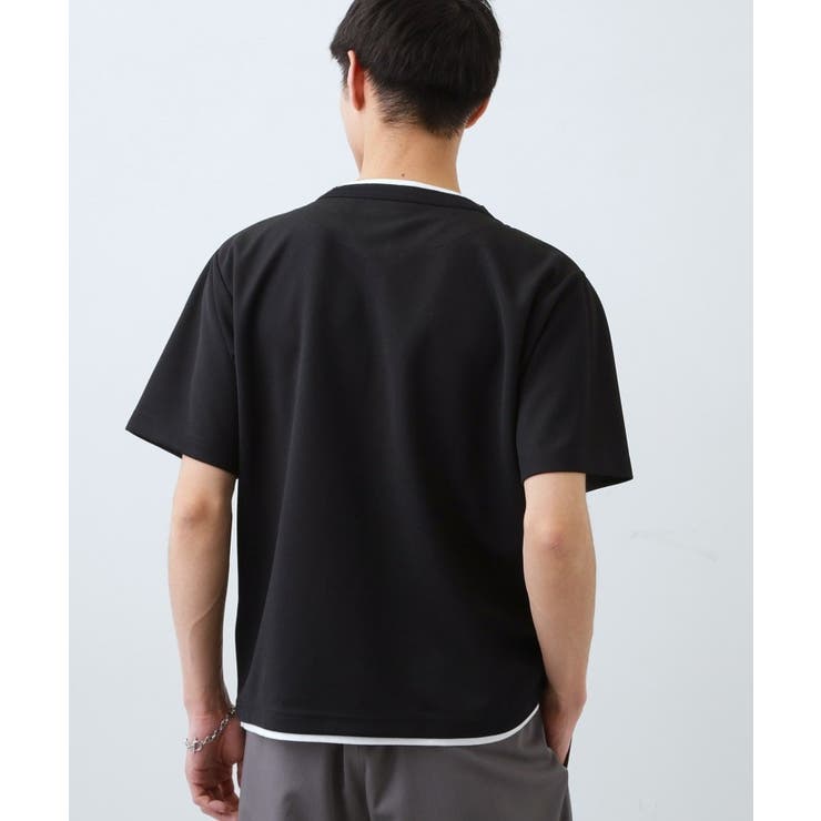 【1枚でちゃんとして見える】ヘンリーネック レイヤード風 半袖Tシャツ | THE SHOP TK | 詳細画像13 