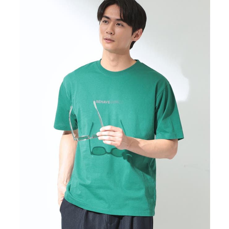 【なめらかでソフトな肌触り】ロゴ コットン半袖Tシャツ 洗濯機OK | THE SHOP TK | 詳細画像1 