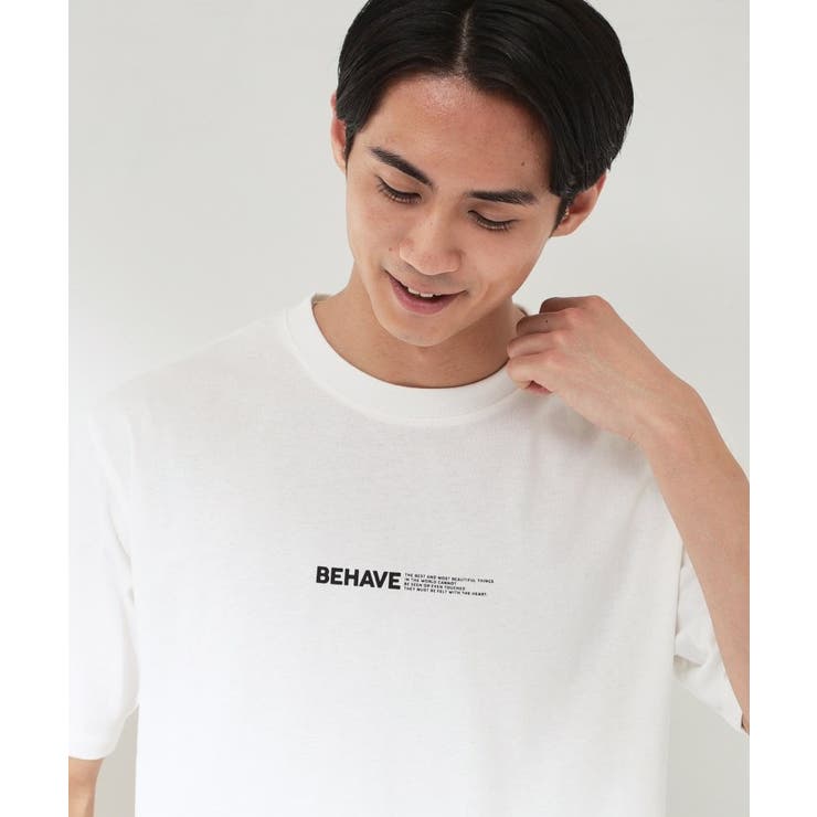 オフホワイト(003) | 【なめらかでソフトな肌触り】ロゴ コットン半袖Tシャツ 洗濯機OK | THE SHOP TK
