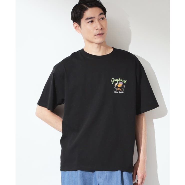 ブラック(019) | ヒゲオジ サガラ刺繍 半袖Tシャツ 【洗濯機OK】 | THE SHOP TK