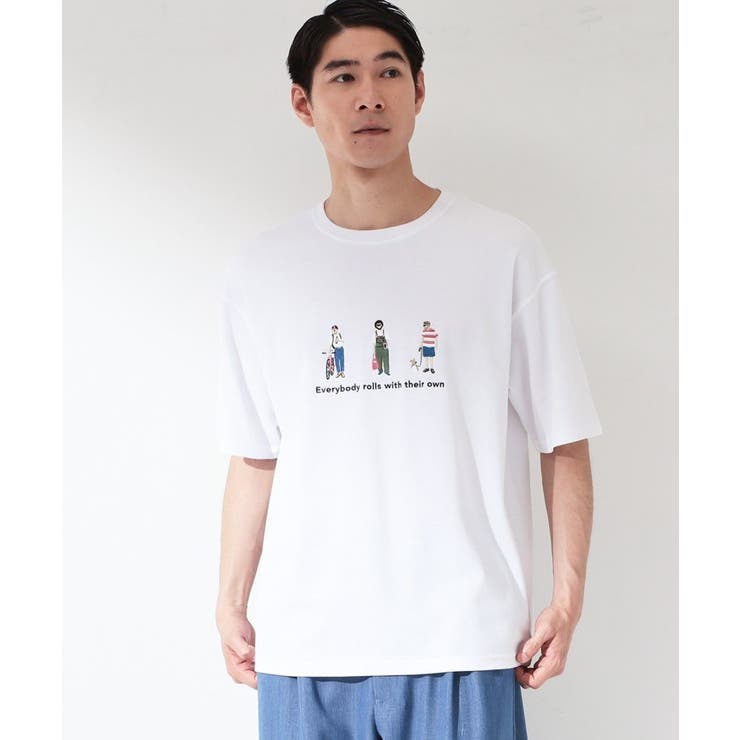 オフホワイト(003) | 刺繍×ロゴ 鹿の子 半袖Tシャツ 【洗濯機OK】 | THE SHOP TK