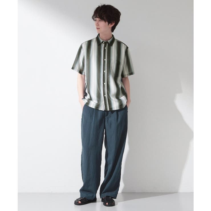 メッシュ ストライプ半袖シャツ 洗濯機OK／通気性◎ | THE SHOP TK | 詳細画像2 