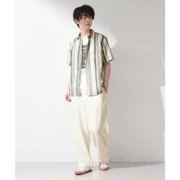メッシュ ストライプ半袖シャツ 洗濯機OK／通気性◎ | THE SHOP TK | 詳細画像7 