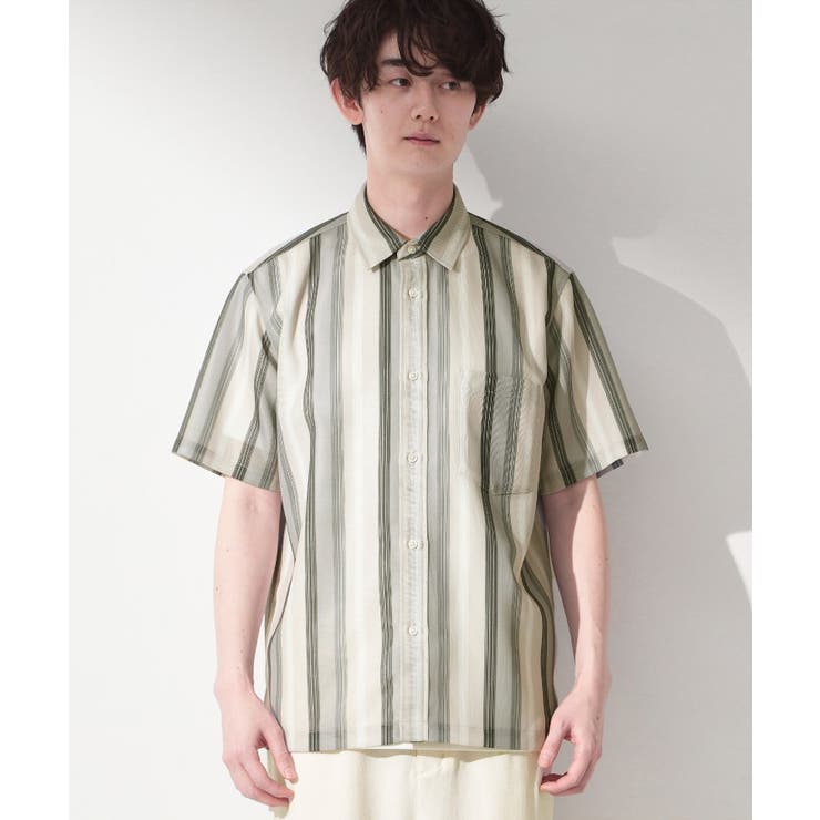 メッシュ ストライプ半袖シャツ 洗濯機OK／通気性◎ | THE SHOP TK | 詳細画像13 