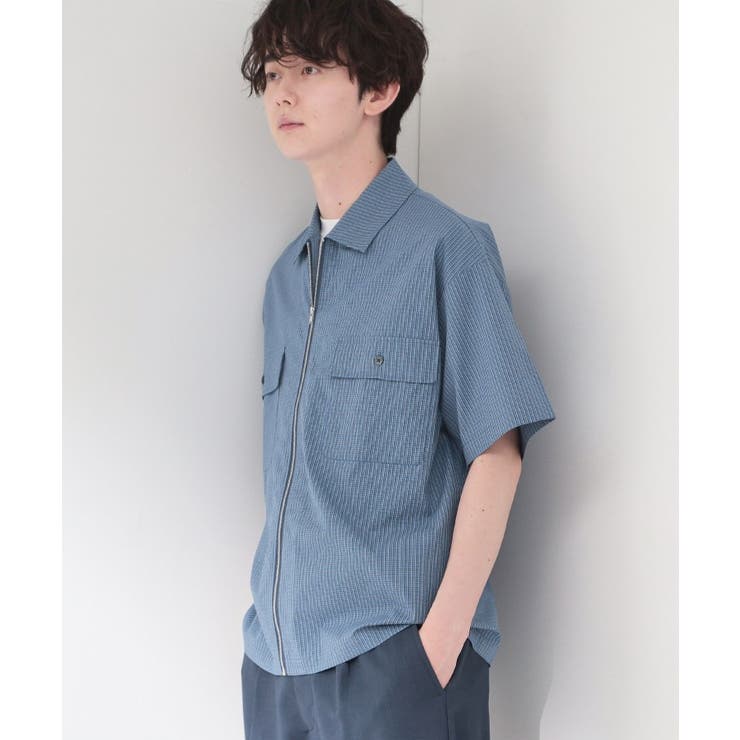 半袖チェックジップシャツ 洗濯機OK | THE SHOP TK | 詳細画像5 