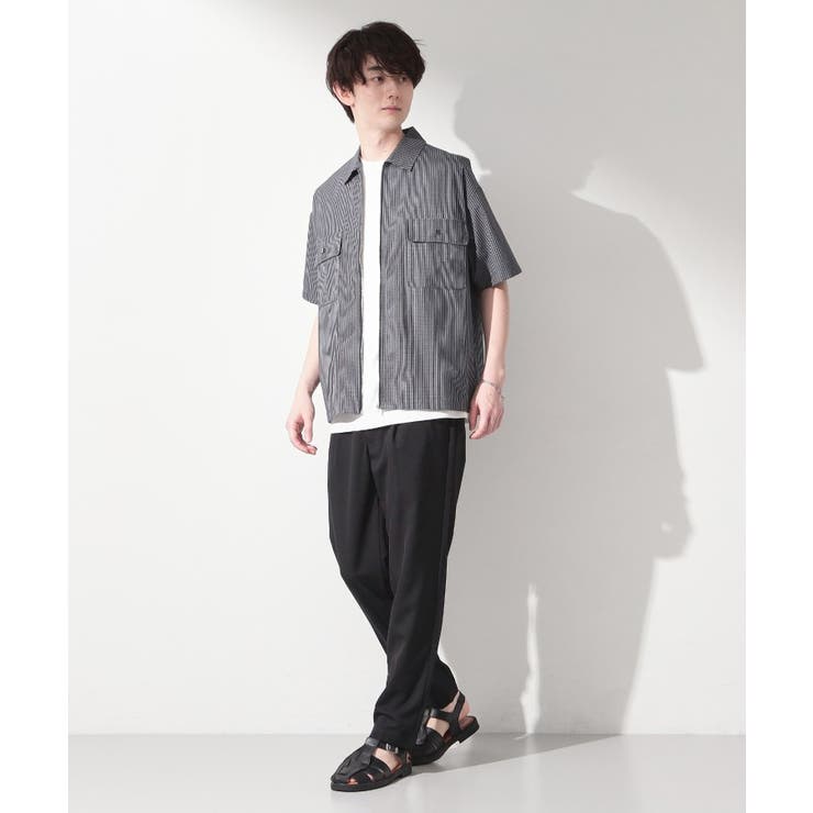 半袖チェックジップシャツ 洗濯機OK | THE SHOP TK | 詳細画像10 