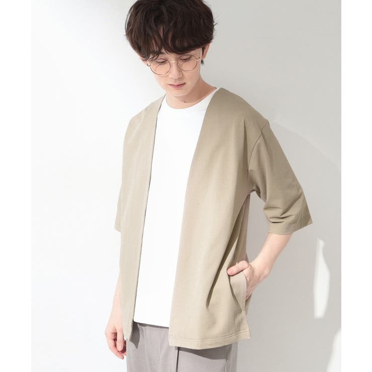 メッシュ五分袖カーディガン＋半袖Tシャツ セットアイテム 洗濯機OK | THE SHOP TK | 詳細画像2 