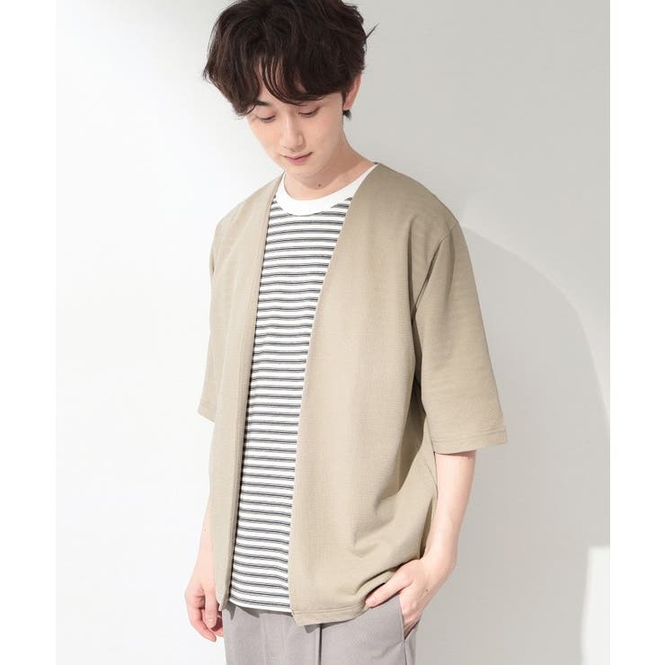メッシュ五分袖カーディガン＋半袖Tシャツ セットアイテム 洗濯機OK | THE SHOP TK | 詳細画像5 