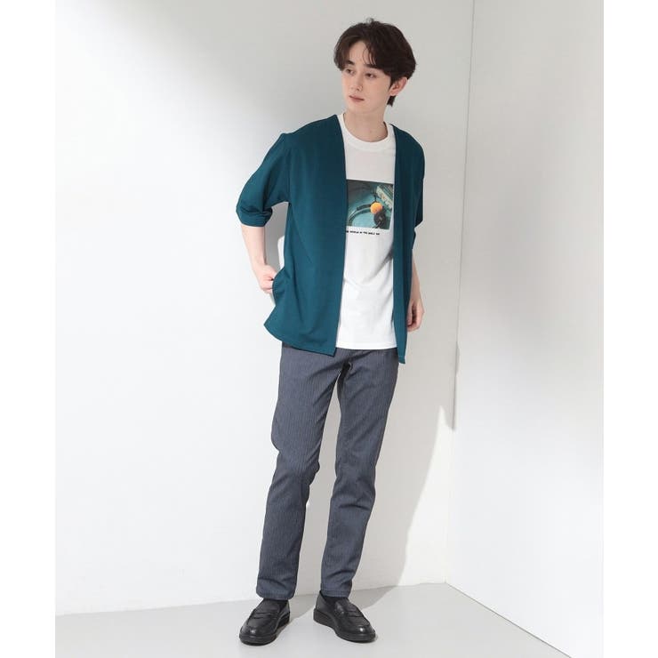 メッシュ五分袖カーディガン＋半袖Tシャツ セットアイテム 洗濯機OK | THE SHOP TK | 詳細画像10 