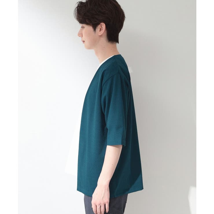 メッシュ五分袖カーディガン＋半袖Tシャツ セットアイテム 洗濯機OK | THE SHOP TK | 詳細画像22 