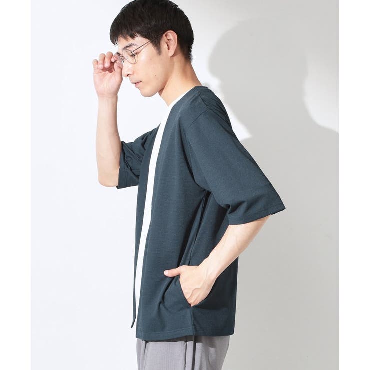 メッシュ五分袖カーディガン＋半袖Tシャツ セットアイテム 洗濯機OK | THE SHOP TK | 詳細画像16 