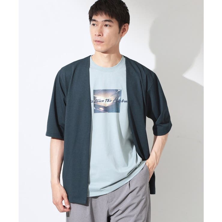 メッシュ五分袖カーディガン＋半袖Tシャツ セットアイテム 洗濯機OK | THE SHOP TK | 詳細画像17 