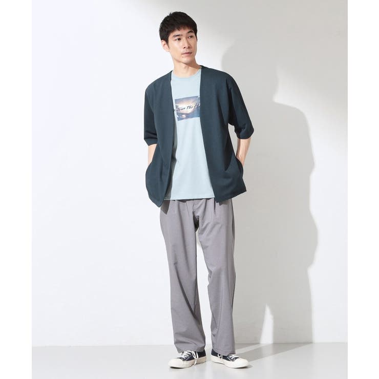 メッシュ五分袖カーディガン＋半袖Tシャツ セットアイテム 洗濯機OK | THE SHOP TK | 詳細画像19 