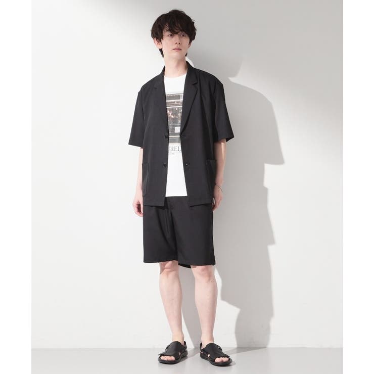 リラックスワイド 5分袖ジャケット セットアップ可／洗濯機OK | THE SHOP TK | 詳細画像2 