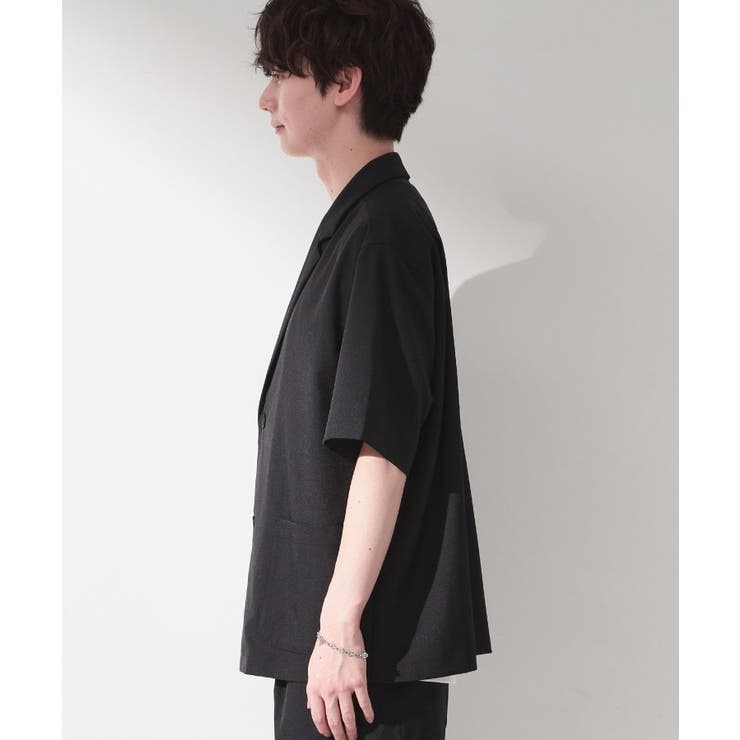 リラックスワイド 5分袖ジャケット セットアップ可／洗濯機OK | THE SHOP TK | 詳細画像10 