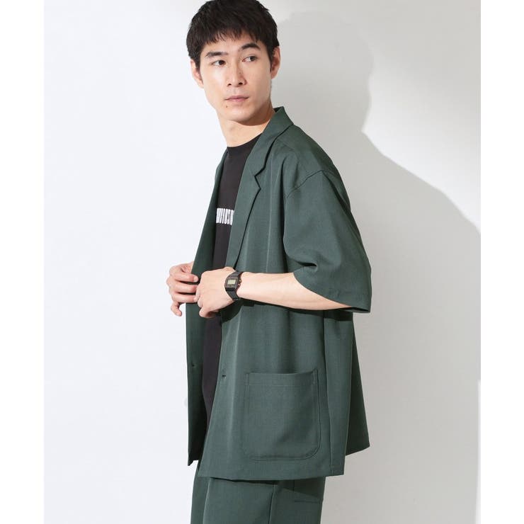 リラックスワイド 5分袖ジャケット セットアップ可／洗濯機OK | THE SHOP TK | 詳細画像5 