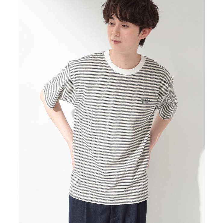 COOLボーダー 半袖Tシャツ 接触冷感／洗濯機OK | THE SHOP TK | 詳細画像1 