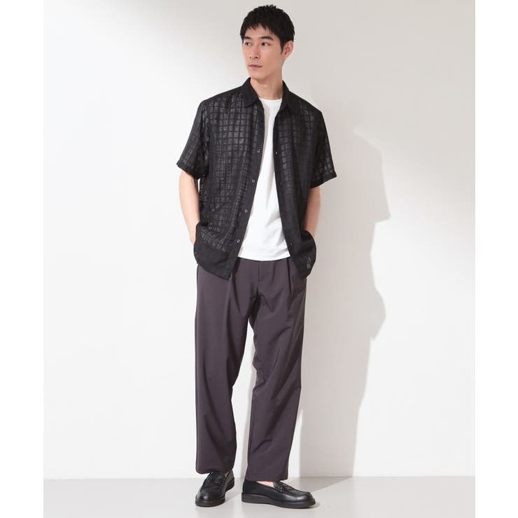 【洗濯機OK】格子柄メッシュ半袖シャツ | THE SHOP TK | 詳細画像7 
