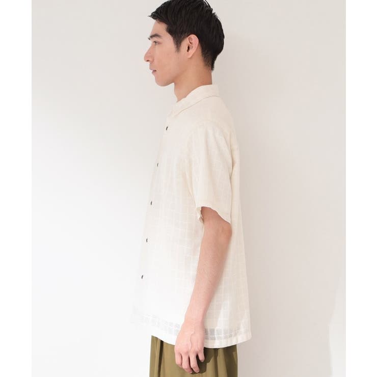 【洗濯機OK】格子柄メッシュ半袖シャツ | THE SHOP TK | 詳細画像14 