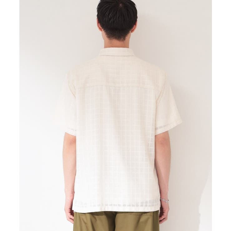 【洗濯機OK】格子柄メッシュ半袖シャツ | THE SHOP TK | 詳細画像15 
