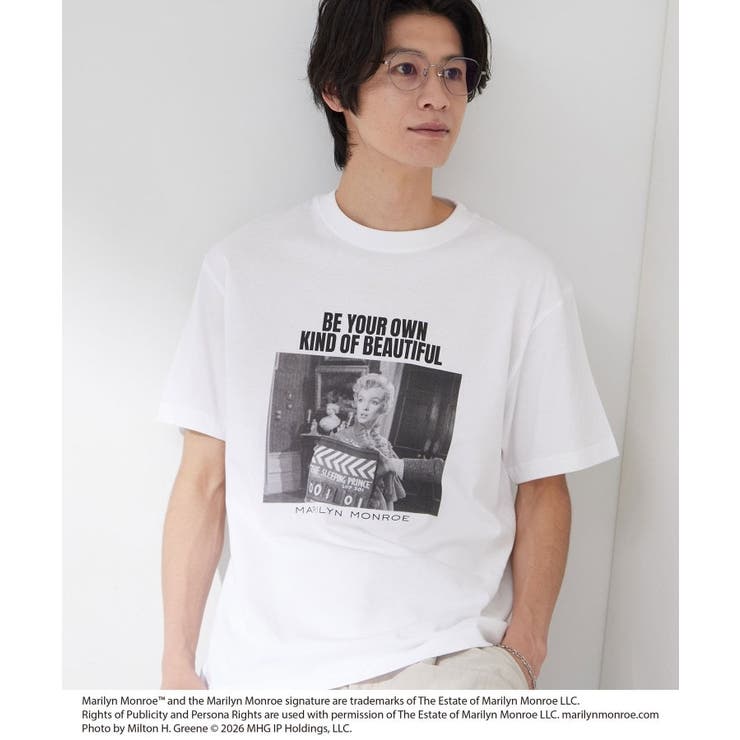 オフホワイト(003) | 別注マリリン・モンロー / グラフィック半袖Tシャツ | THE SHOP TK