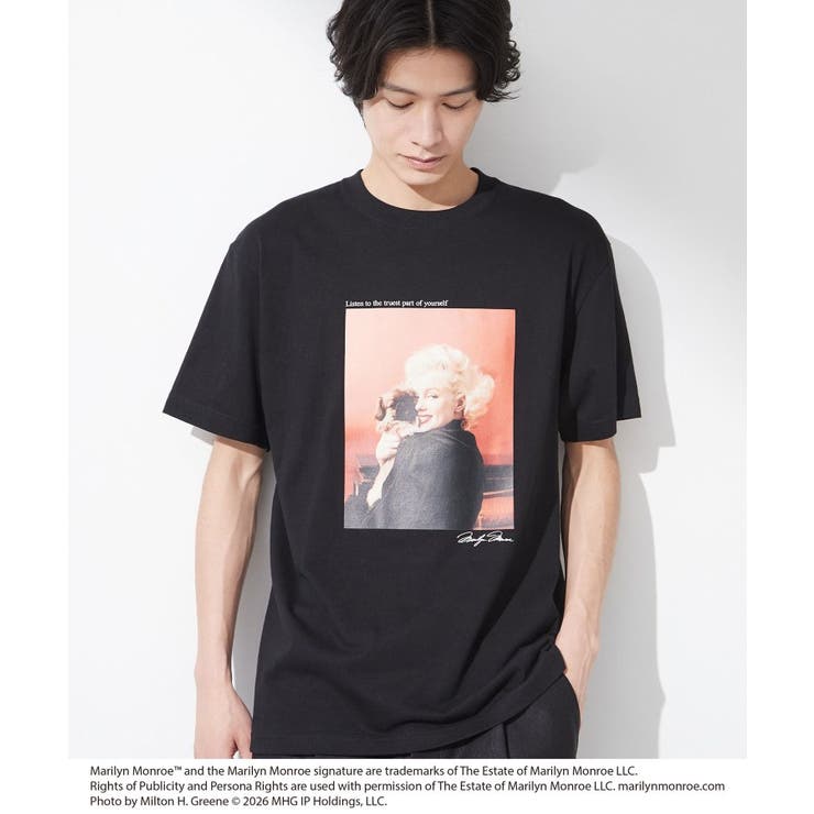 ブラック(119) | 別注マリリン・モンロー / グラフィック半袖Tシャツ | THE SHOP TK