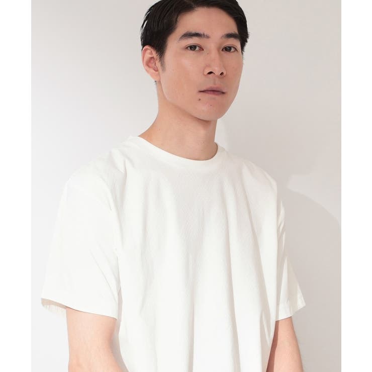 オフホワイト(003) | 【接触冷感／吸水速乾／UVカット】パーフェクテック リンクス柄 半袖Tシャツ | THE SHOP TK