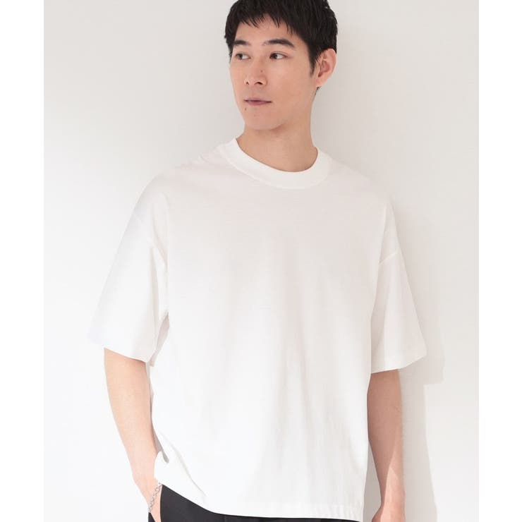 オフホワイト(003) | 【ゆったりシルエット】前後切り替え 半袖Tシャツ | THE SHOP TK