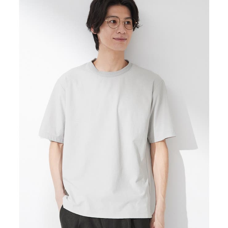 ライトグレー(011) | 【吸水速乾／UVカット／接触冷感】ミニリップル半袖Tシャツ | THE SHOP TK