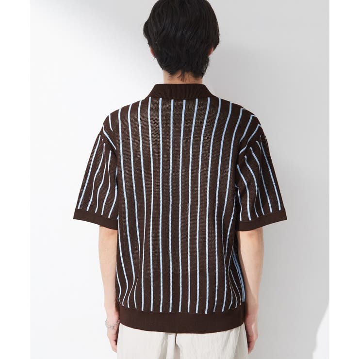 【マシンウォッシャブル】ニットストライプ半袖シャツ | THE SHOP TK | 詳細画像15 