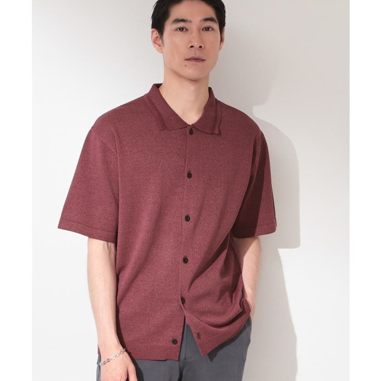 【抗菌防臭／UVカット／洗濯機OK】和紙混 半袖ニットシャツ | THE SHOP TK | 詳細画像5 