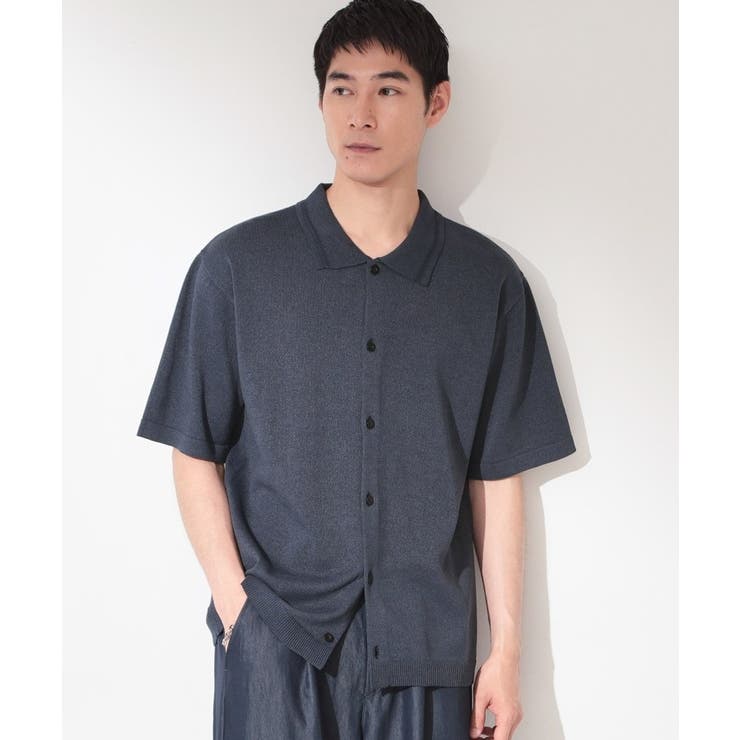 【抗菌防臭／UVカット／洗濯機OK】和紙混 半袖ニットシャツ | THE SHOP TK | 詳細画像9 