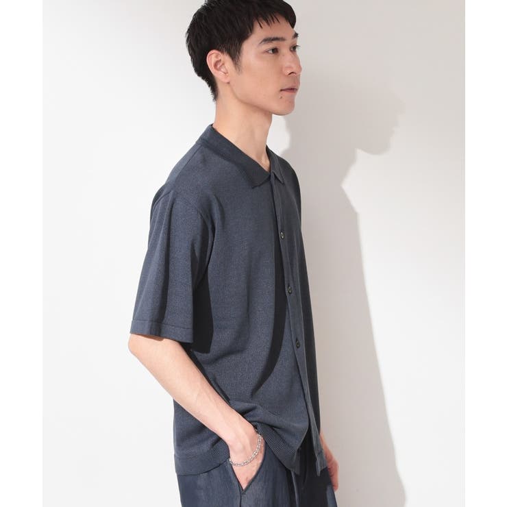 【抗菌防臭／UVカット／洗濯機OK】和紙混 半袖ニットシャツ | THE SHOP TK | 詳細画像10 