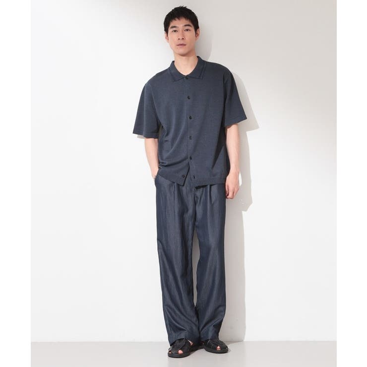 【抗菌防臭／UVカット／洗濯機OK】和紙混 半袖ニットシャツ | THE SHOP TK | 詳細画像11 