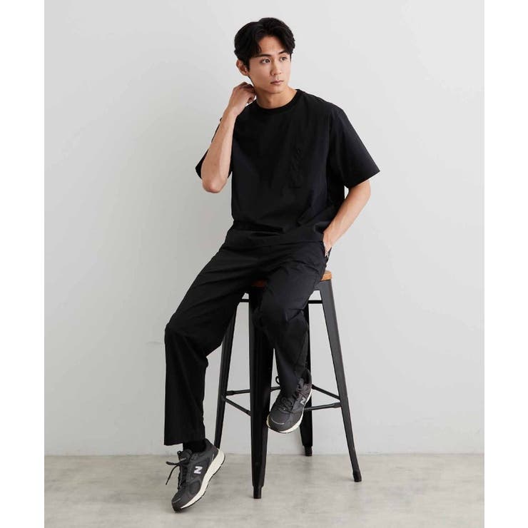【接触冷感/洗濯機OK／セットアップ可】ナイロンストレッチ半袖Tシャツ | THE SHOP TK | 詳細画像3 