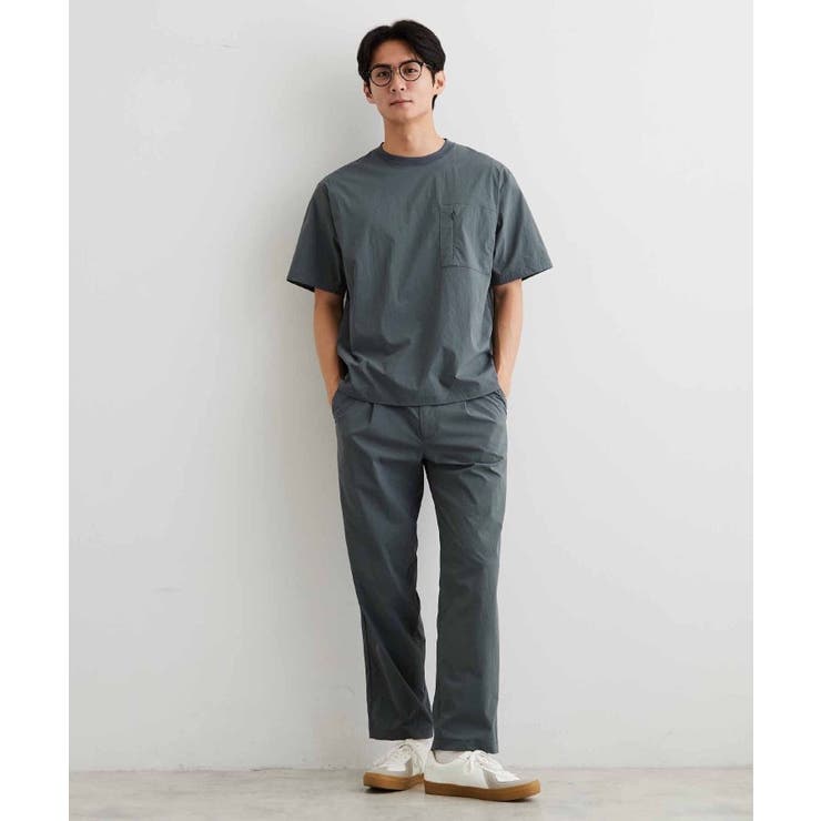 【接触冷感/洗濯機OK／セットアップ可】ナイロンストレッチ半袖Tシャツ | THE SHOP TK | 詳細画像7 