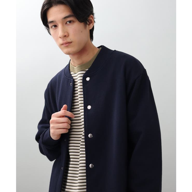 ネイビー(093) | オーバーサイズヘヴィーウエイトスウェットカーデ | THE SHOP TK