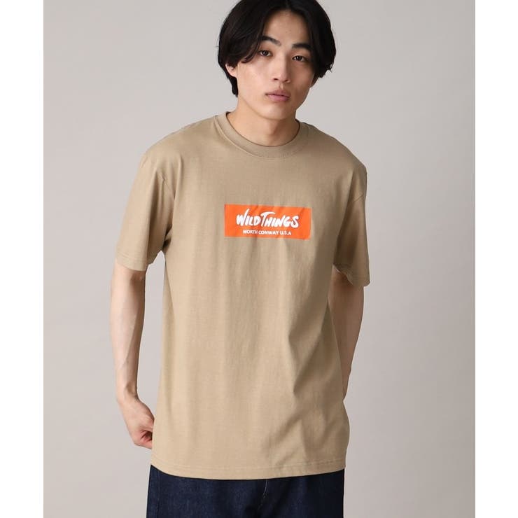ベージュ(052) | WILDTHINGS ワイルドシングス別注ボックスロゴTEE | THE SHOP TK